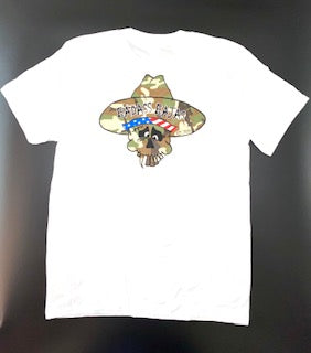 Badass Bajas Green Camo T-Shirt - White