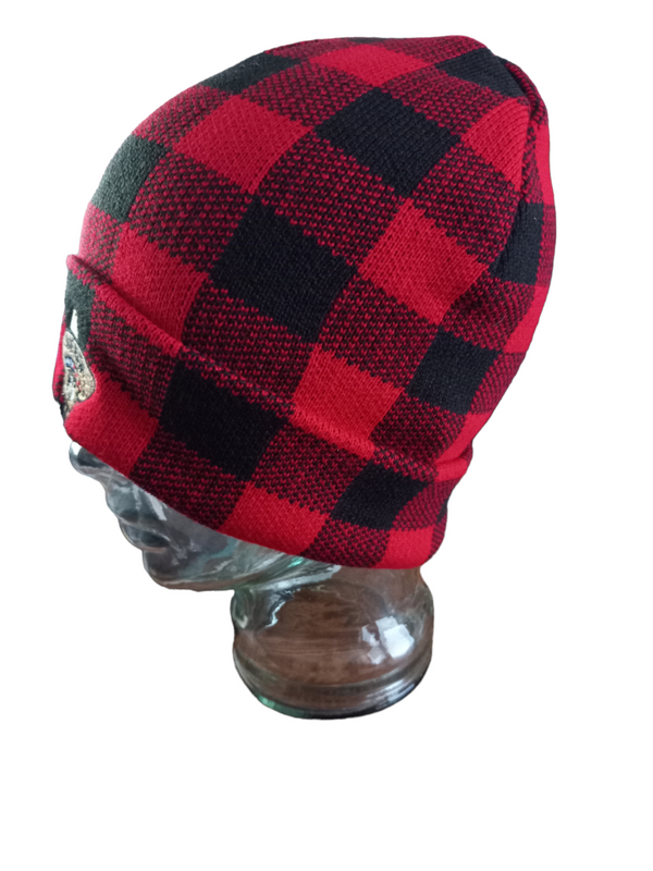 Badass Bajas Beanies - Red Buffalo Plaid