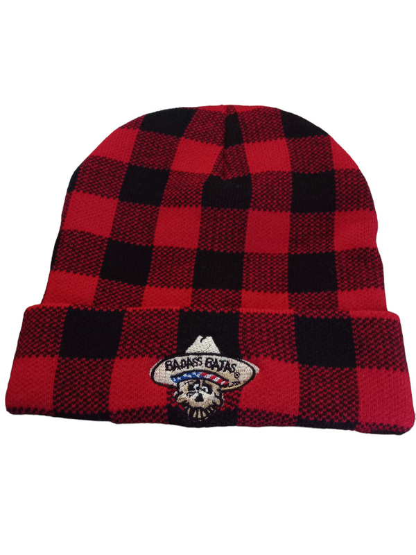 Badass Bajas Beanies - Red Buffalo Plaid
