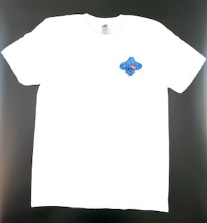 Badass Bajas Blue Camo T-Shirt - White